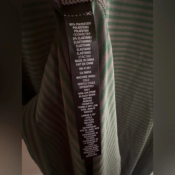 Men’s RALPH LAUREN RLX XL Performance Polo Green Gray Stripe Phila Cricket Club - Picture 6 of 8